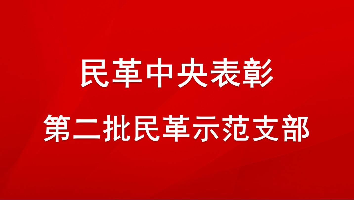 民革中央關于表彰第二批民革示范支部的決定??民革十三大以來，民革各級組織以習近平新時代中國特色社會主義思想為指導，認真學習貫徹中共十九大和十九屆二中、三中、四中、五中、六中全會精神，積極踐行“四新”“三好”要求，深入貫徹落實中共中央關于加強中國特色社會主義參政黨建設相關文件精神，全面加強基層組織建設，鞏固第一批民革示范支部創建成果，積極開展第二批民革示范支部創建活動......