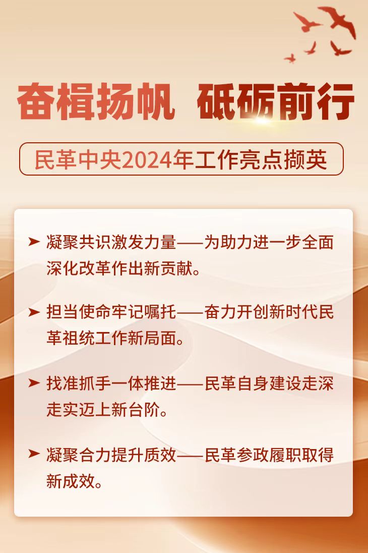 奮楫揚帆  砥礪前行——民革中央2024年工作亮點擷英